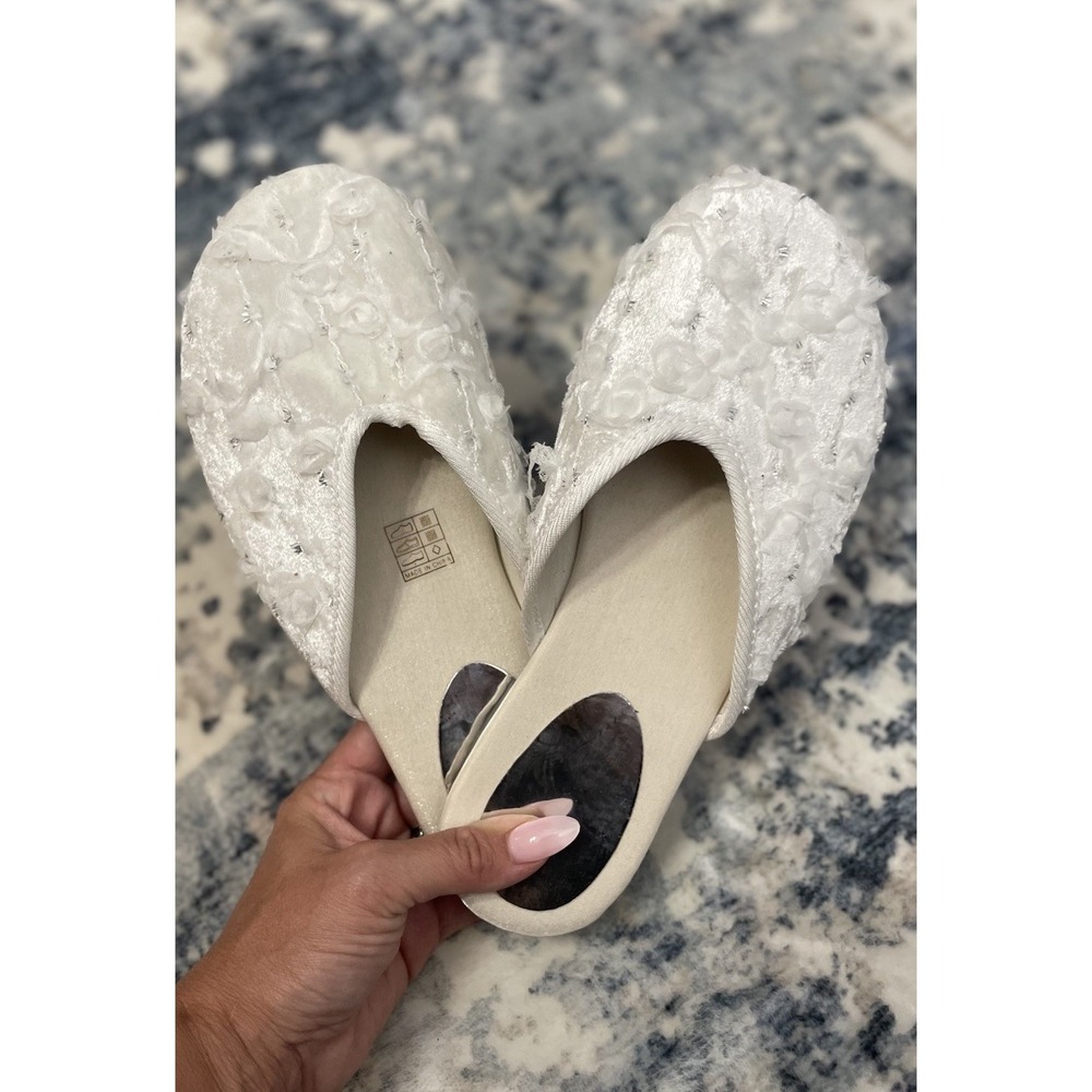Chinese Retro Fairy Style Fashion Versatile Summer Slide Bride Beaded‎ White 38